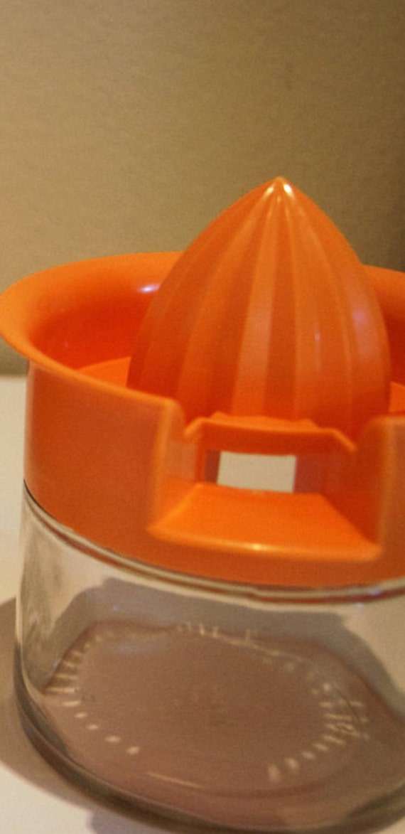 Items similar to Gemco USA Clear Glass Hand Juicer with Bright Orange