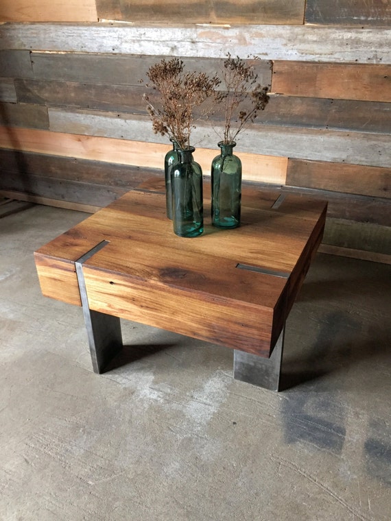 Small Modern Reclaimed Wood Coffee Table