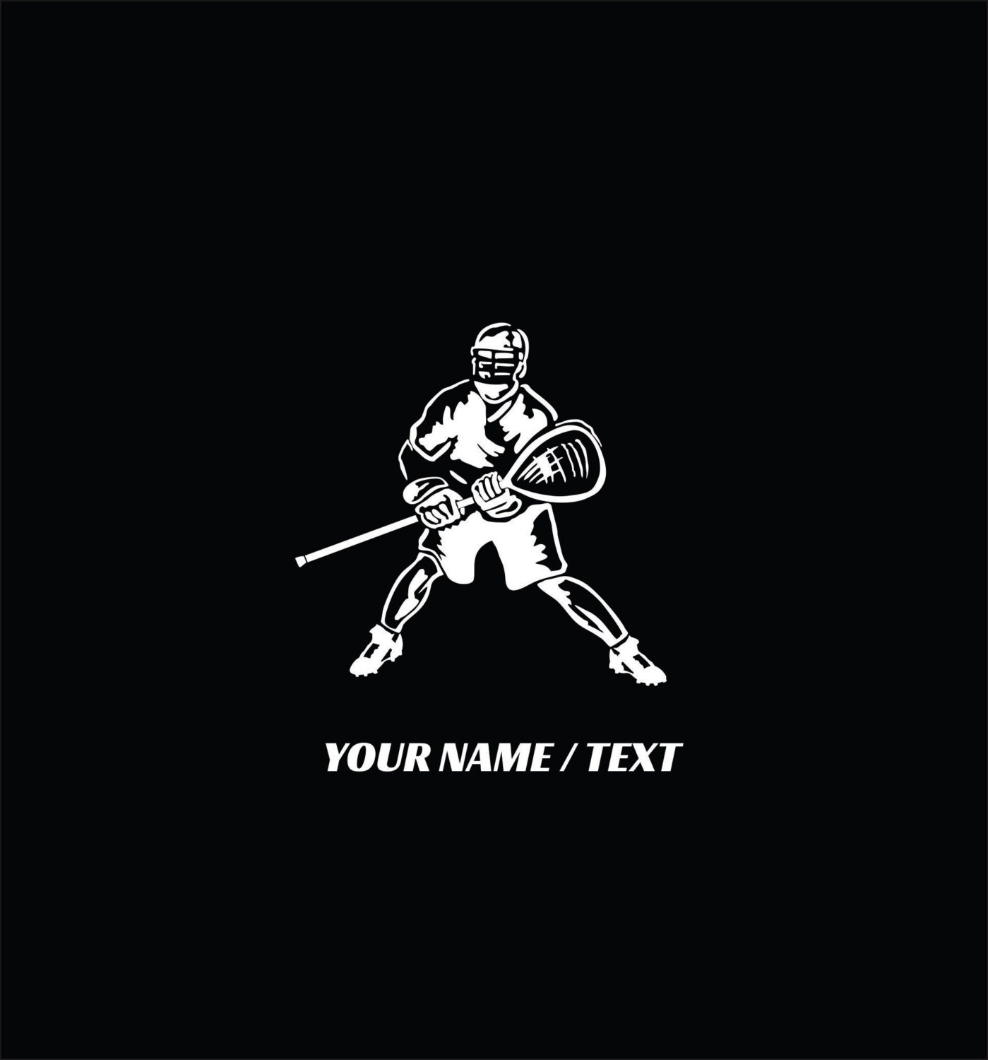 Custom Lacrosse Goalie Car Decal Sticker Free Shipping