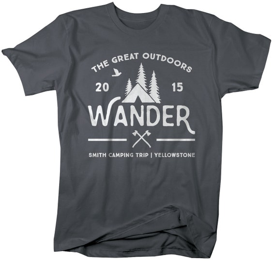 Items similar to Personalized Wander Camping T-Shirt Camper Camps Shirt ...