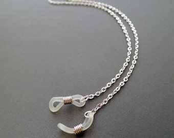 Simple Eyeglasses Chain - Silver Eyeglasses Chain - Eyeglasses Holder - Eyeglasses Leash - Lanyard