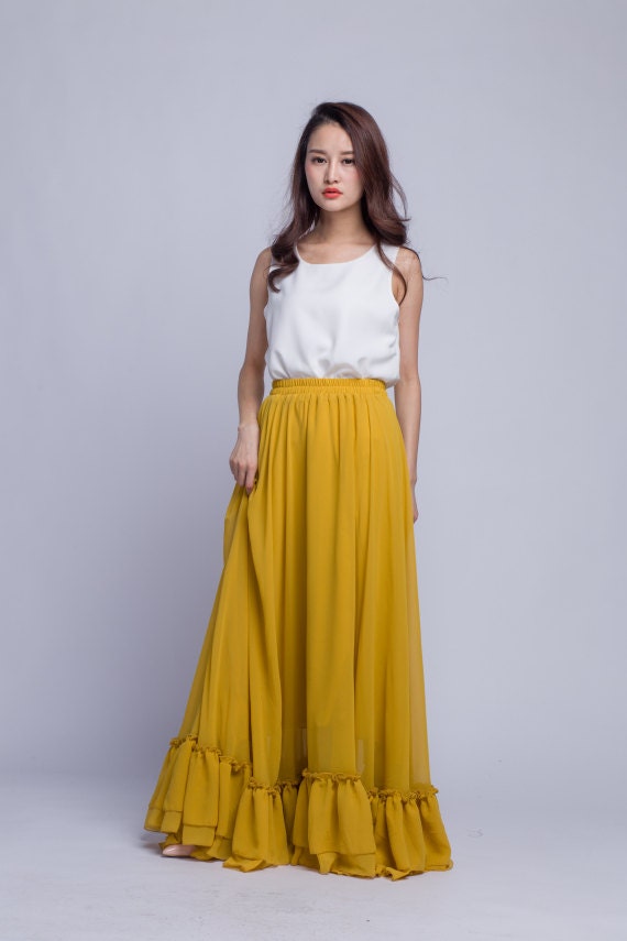 high waisted maxi skirt formal