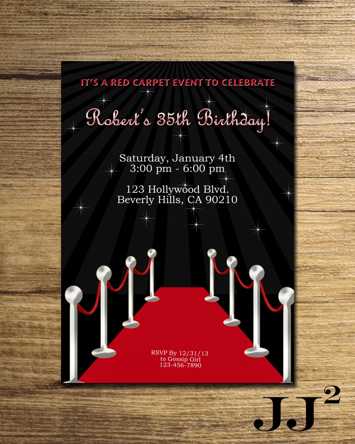 Hollywood Theme Party Invitations Free 7