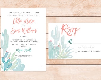 Desert Wedding Invitation Set