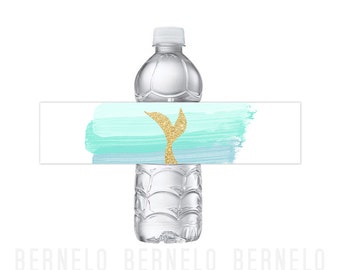mermaid party package ,mermaid bottle ,mermaid bottle labels,mermaid party,under the sea birthday,mermaid birthday,mermaid party decorations