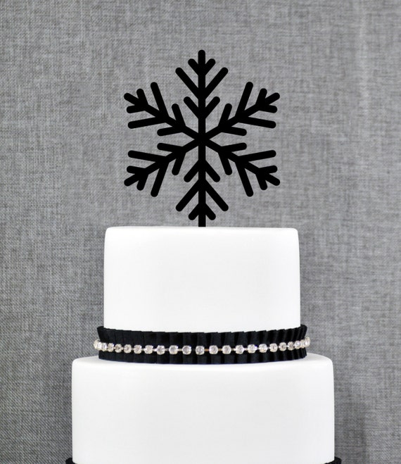 Snowflake Cake Toppers Holiday Wedding Cake Toppers Elegant