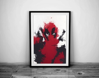 Deadpool Art Deadpool Print Deadpool Poster Deadpool Decor Superhero Art Superhero Print Superhero Decor Comic Book Art Superhero Poster
