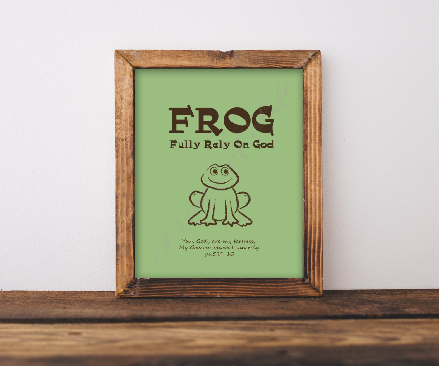 FROG Fully Rely On God Christian Print Instant Download