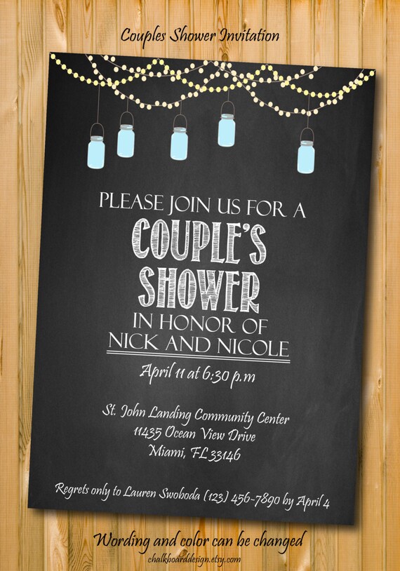 Items similar to Printable Couples Shower invitation, custom Party ...