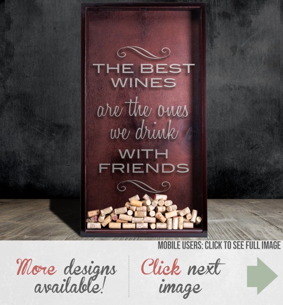 Wine Cork Shadow Box with Quote