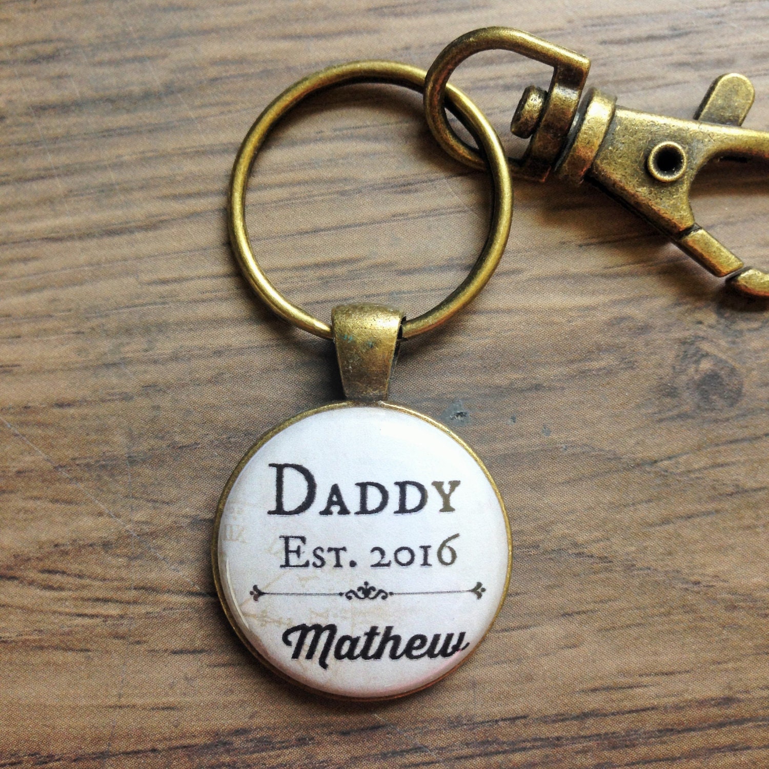 DADDY PERSONALIZED KEYCHAIN New by AnnmarieJewelryTree on Etsy