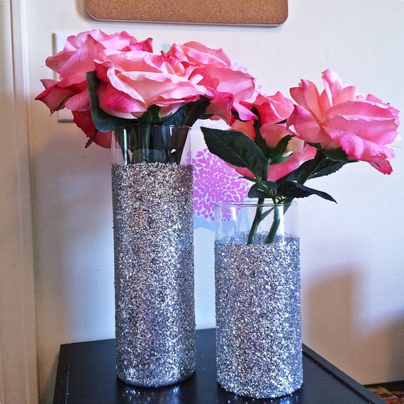 12 vases silver vases wedding centerpieces by EverydayDesignEvents
