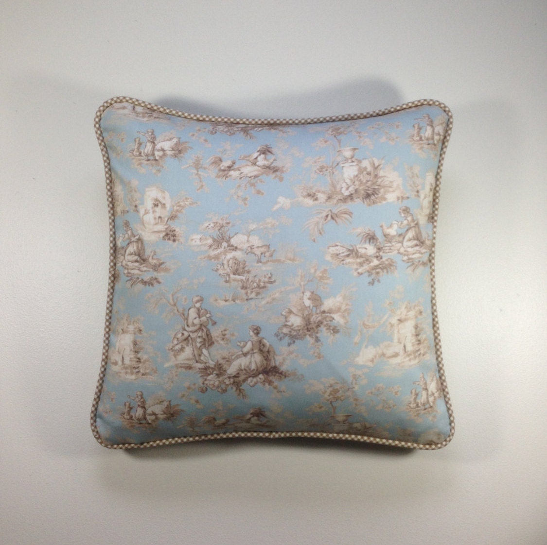 Blue Toile Pillow CoverBeige Toile Pillow Cover French