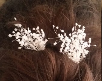 Artificial Babys Breath/ Gypsohilia Wedding Hair Flowers.