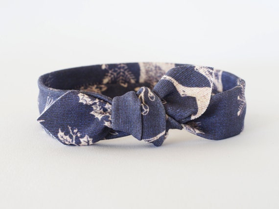 Navy Baby Christmas Headband / Baby Shower Gift / Navy Headband Baby / Baby Girl Bow / Newborn Girl Gift / Newborn Photo Prop