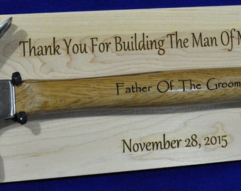 Father Of The Groom Gift ~ Stepfather Of The Groom ~ Engraved Hammer ~ Groomsmen Gift ~ Father In Law Gift ~ Wedding Gift For Dad ~ Wedding