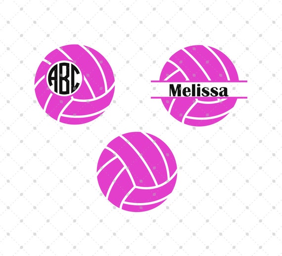 Volleyball SVG Cut Files Volleyball Monogram Frames cut