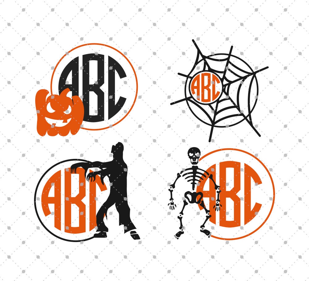 Download Halloween Monogram Frame svg cut files Halloween svg Pumpkin