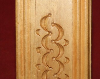 Vintage hand made carved wood candle holder