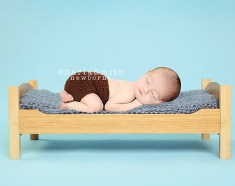 Newborn Digital Backdrop Instant Download Baby Boy Blue Bed Scene Prop Newborn Baby Photography