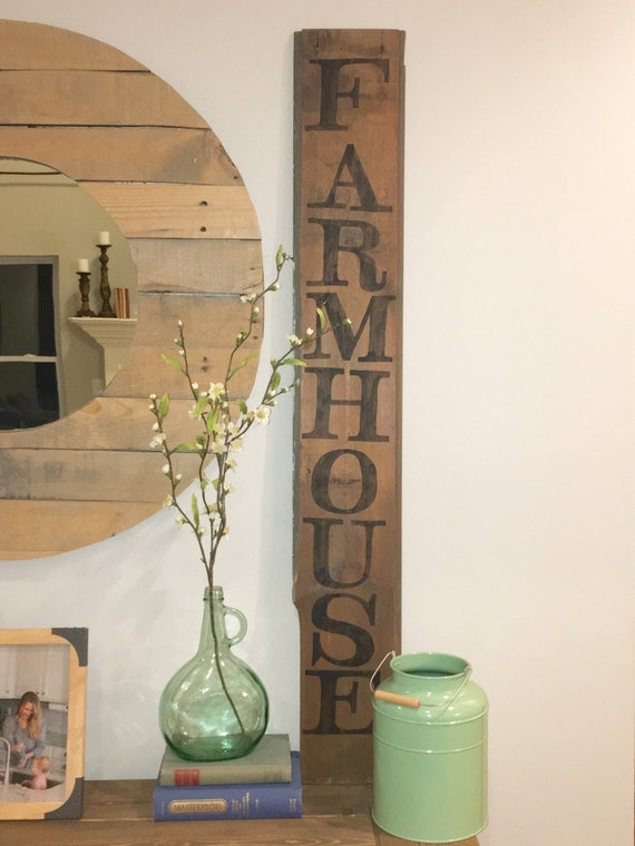 Farmhouse Wood Wall Sign Vertical Horizontal Custom