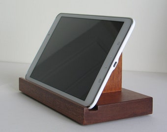 iPad Tablet Stand, Tablet Stand, Handmade, Mahogany, Kitchen Tablet Holder, Recipe Stand, Tech Gift, Birthday Gift, Anniversary Gift, Gift,