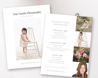Lifestyle Photography Pricing Template, Price List, Pricing Guide Templates, Photographer Templates - INSTANT DOWNLOAD