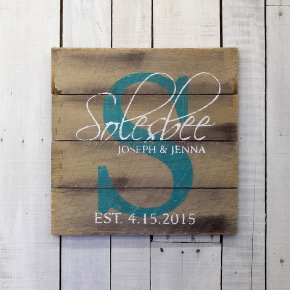 Custom Name Sign, Pallet Last Name Wood Sign, Rustic Family Established Sign, Distressed Personalized Name Sign, Personalized Wedding Gift,