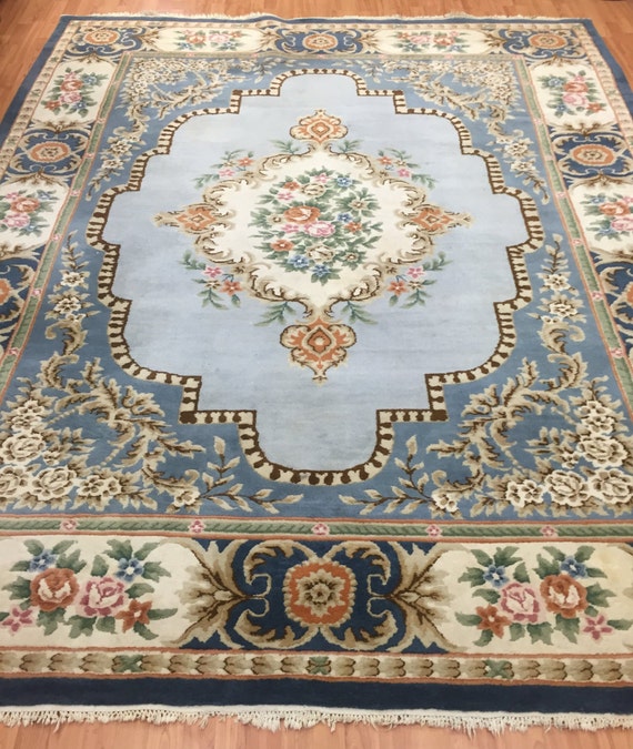 8' x 10' Chinese Aubusson Oriental Rug Full Pile