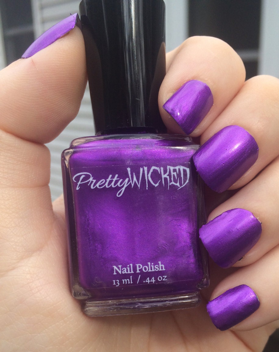 Metallic Royal Purple Nail Polish Regina by PrettyWickedPolish
