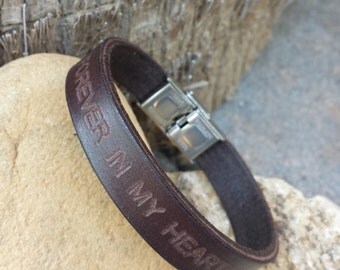 FREE SHIPPING-Mens Leather Bracelet,Men Personalized Bracelet,Custom Leather Bracelet,Engraved Bracelet,Bracelet For Men.Men Custom Bracelet
