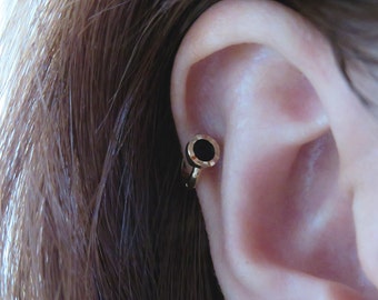 10K Solid Gold piercing/Gold hoop earring/Helix piercing/cartilage earring/Tragus piercing/Rook piercing/Daith piercing/Snug piercing/Hoop