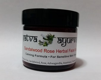 Sandalwood Rose Herbal Face Mask - Pitta (Sensitive Skin Type) w/ Free Shipping