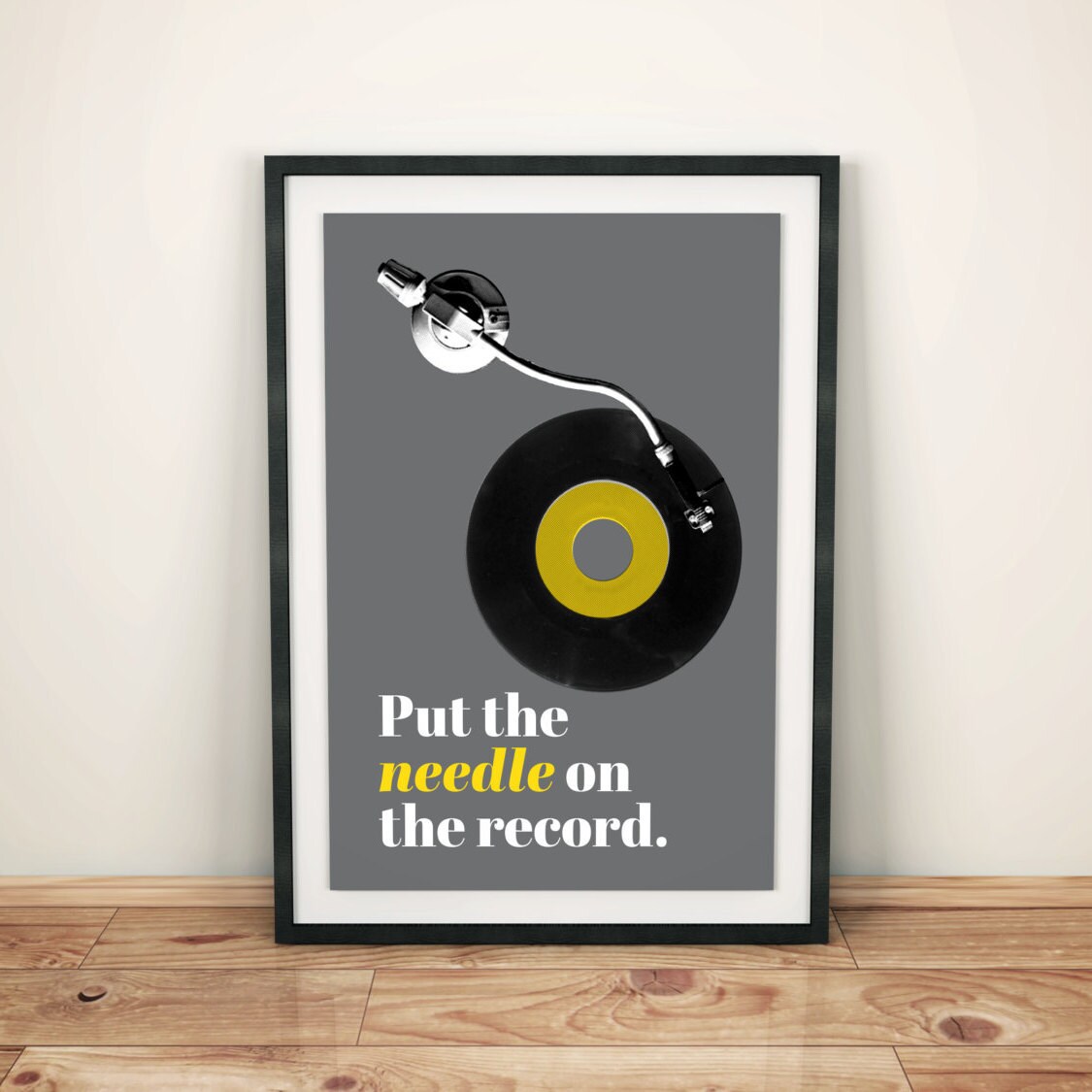 Vinyl Lover Art Print / Poster Put The Needle on the Record