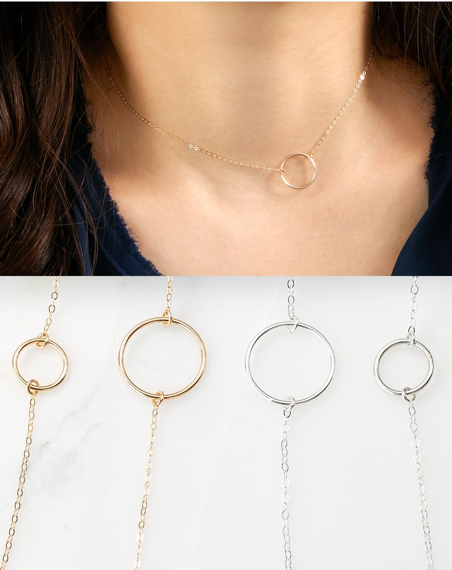 Gold Choker Necklace Thin Choker Necklace With by GOLDSIGNIA