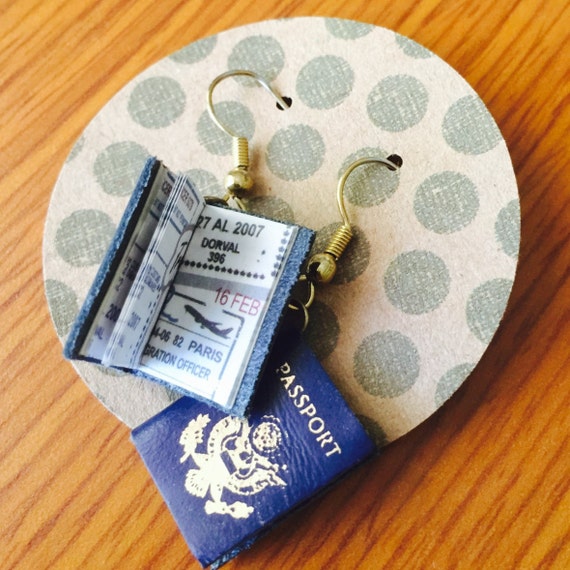 Passport Earrings
