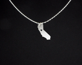 California Necklace - California Jewelry - California Gift - State Necklace - Mother's Day Gift