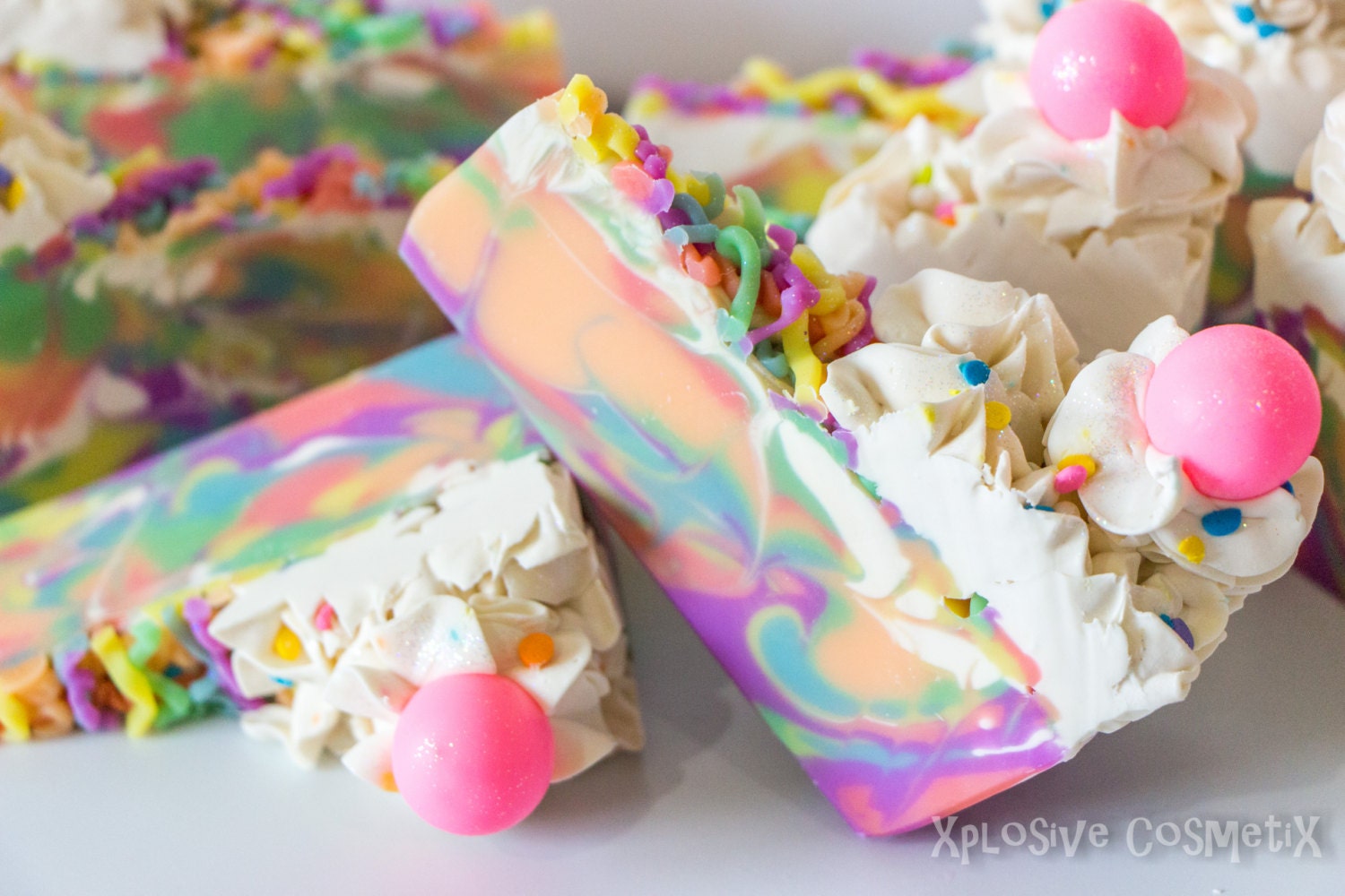 Cherry Blast Rainbow Soap Cake Bar Soap Cake Soap Coconut