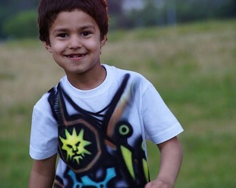 White NINJA T-shirt |Ninjago Zane t-shirt |Warrior T-SHIRT |Airbrushed t-shirt |Ninjago birthday party gift for boy and girl |Personalized