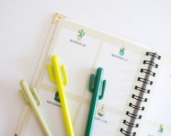 Cactus Gel Pen (Black Ink) • Planner Pens