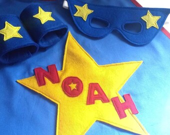Superhero Cape - Personalised Superhero Cape - Full Name - Dress Up - Superhero Costume - Kids Fancy Dress - Superhero Party - Any Colour