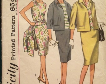 Classic Simplicity Three-Piece Jackie O Style Suit Pattern 4800
