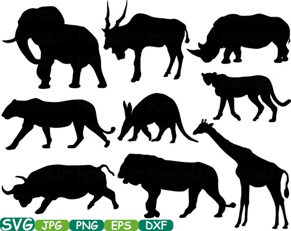 Download Safari Animals Cutting Files SVG Monogram Silhouette ...