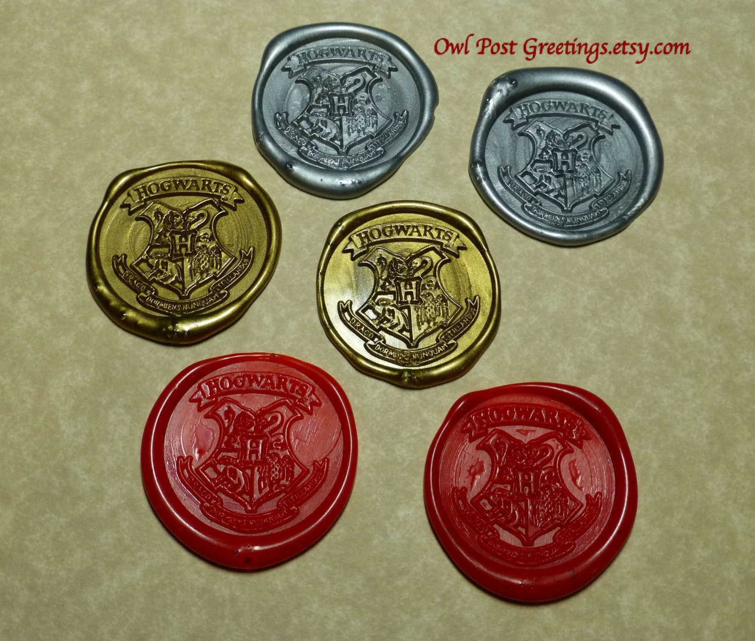 Hogwarts Crest Wax Seals real wax seals to add on to your