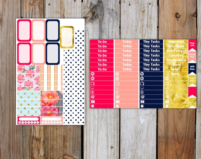 Glam Girl Planner Sticker MINI Kit | Planner Stickers Kit for use with ERIN CONDREN Life Planner