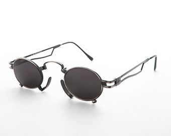 Super Rare Vintage Steampunk Sunglasses with Metal Nose Piece - Jules