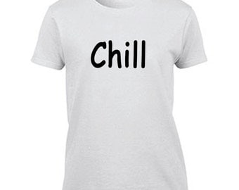 Chill Women's Halloween Costume T Shirt Funny T-Shirt Ladies Movie Night Tee Netflix and Chill Halloween Costume Tshirt