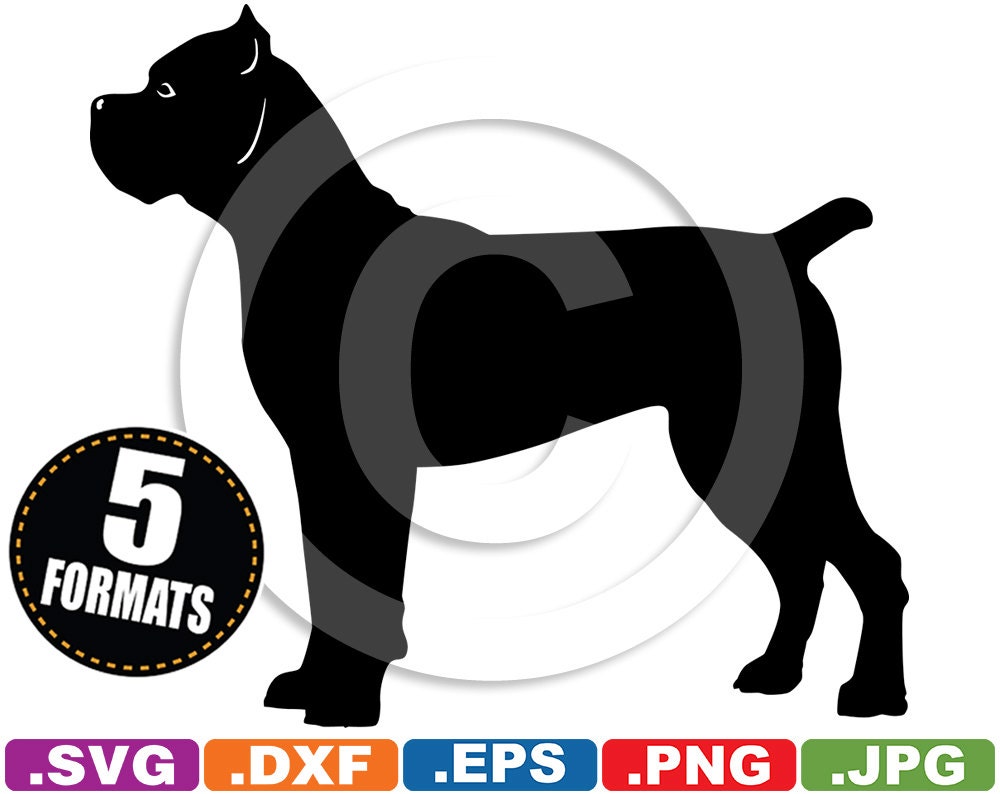 Cane Corso Dog Image File svg & dxf cutting files for Cricut