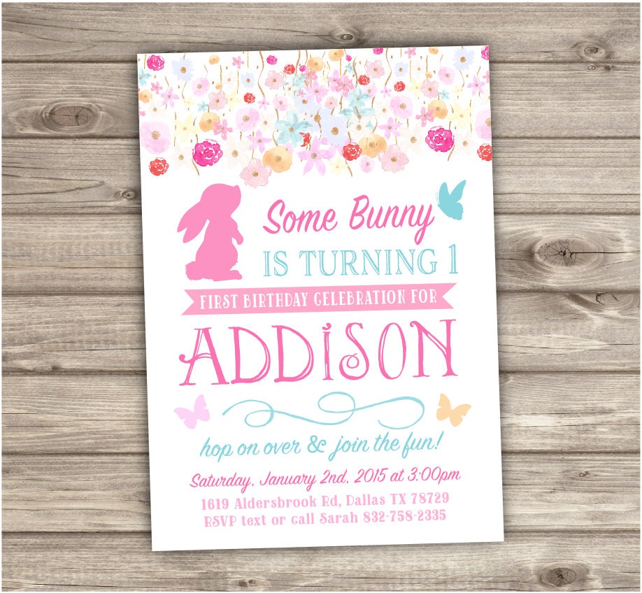 Some Bunny Is Turning One Invitation 4