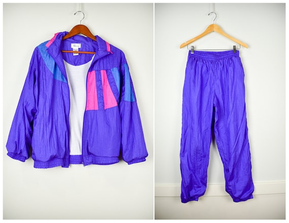 80s 90s Track Suit Nylon Tracksuit 90s Windbreaker 80s
